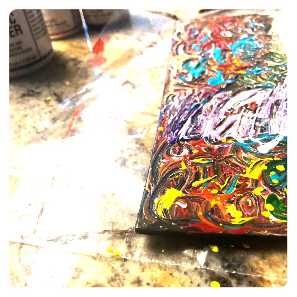 Coming soon!! Hand painted leather earrings